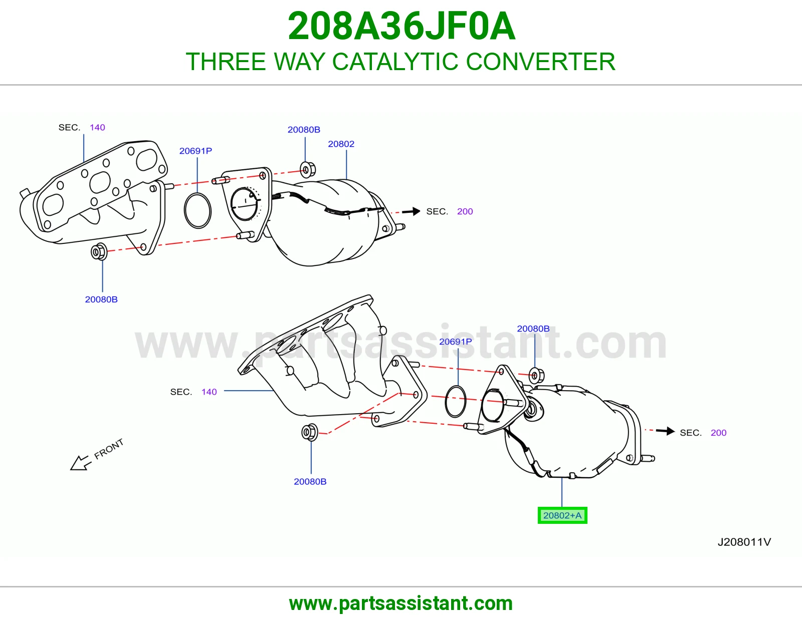 دبه فلتر شكمان 208A36JF0A