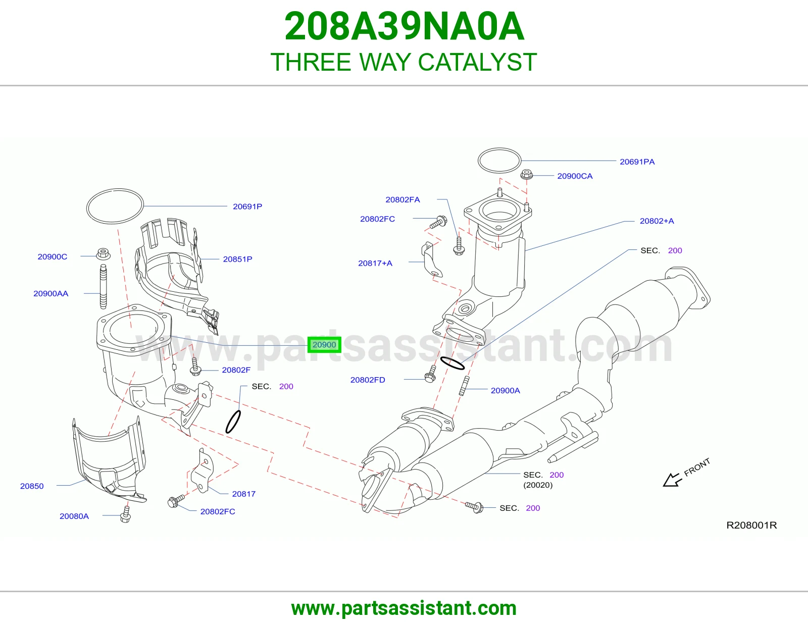 دبه فلتر شكمان 208A39NA0A