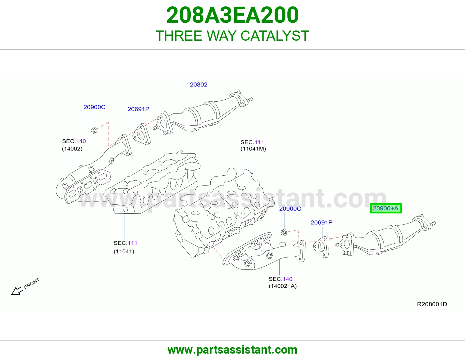 THREE WAY CATALYST 208A3EA200