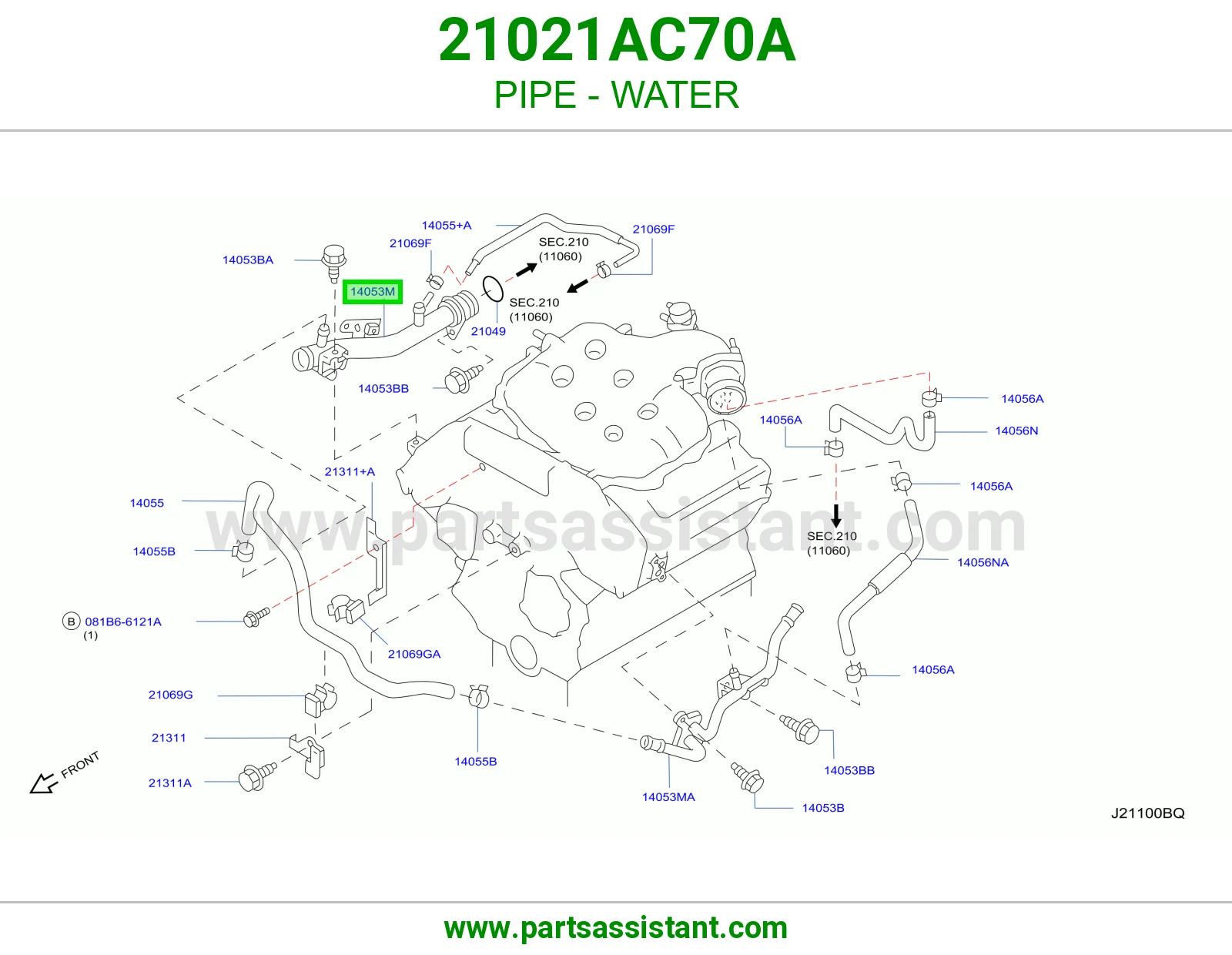 كوع ماء تحت 21021AC70A