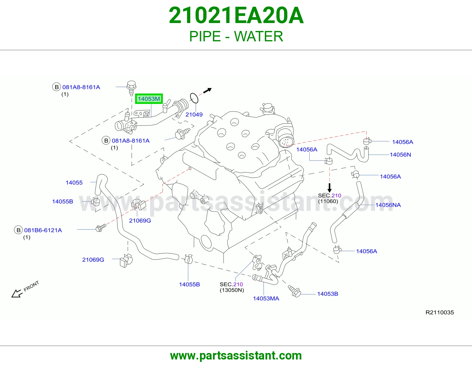 كوع ماء تحت 21021EA20A