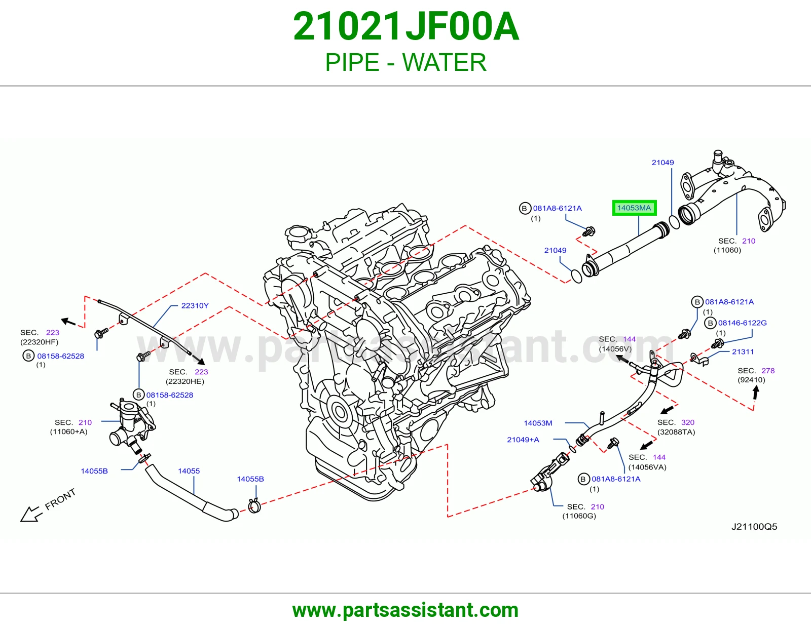 ماصوره ماء ثلاجه 21021JF00A