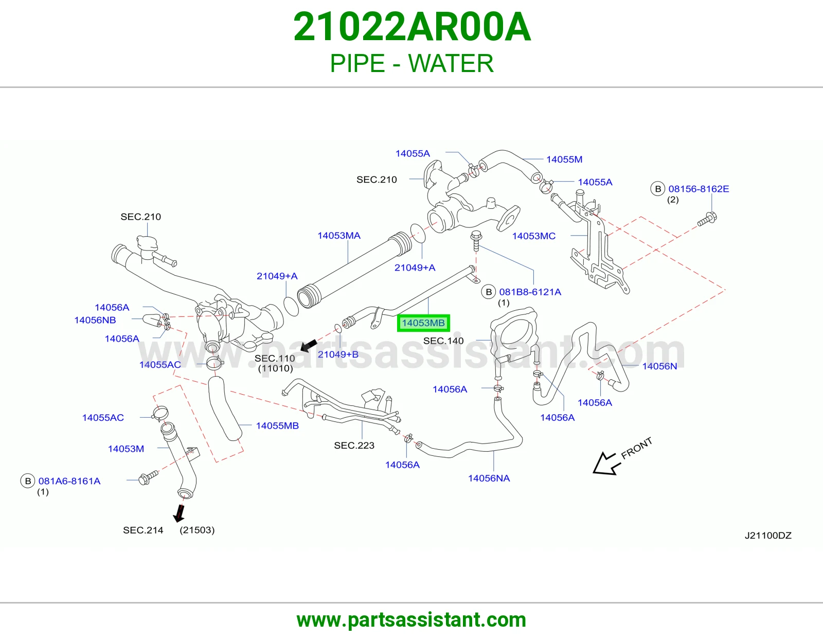 ماصوره ماء ثلاجه 21022AR00A