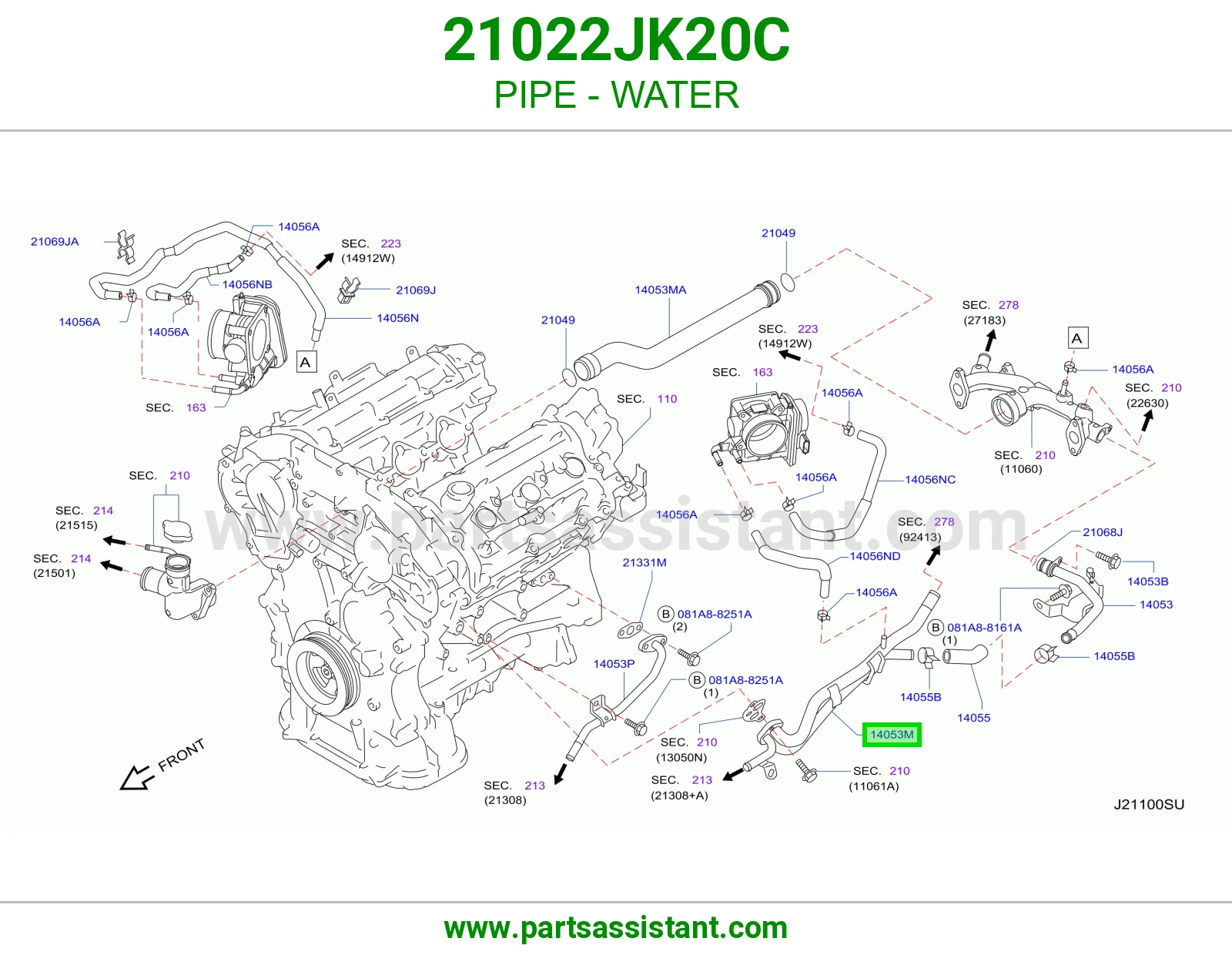 كوع ماء تحت 21022JK20C