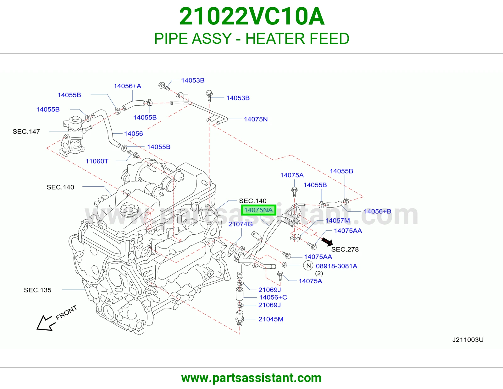 ماصوره ماء ثلاجه 21022VC10A
