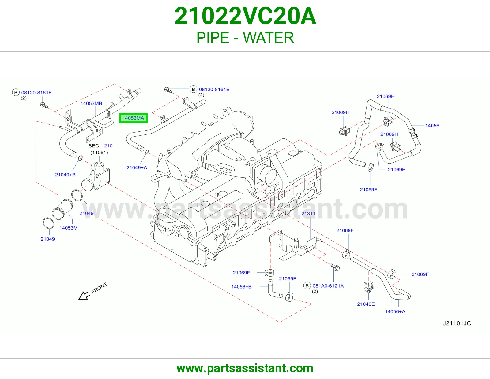 ماصوره ماء ثلاجه 21022VC20A