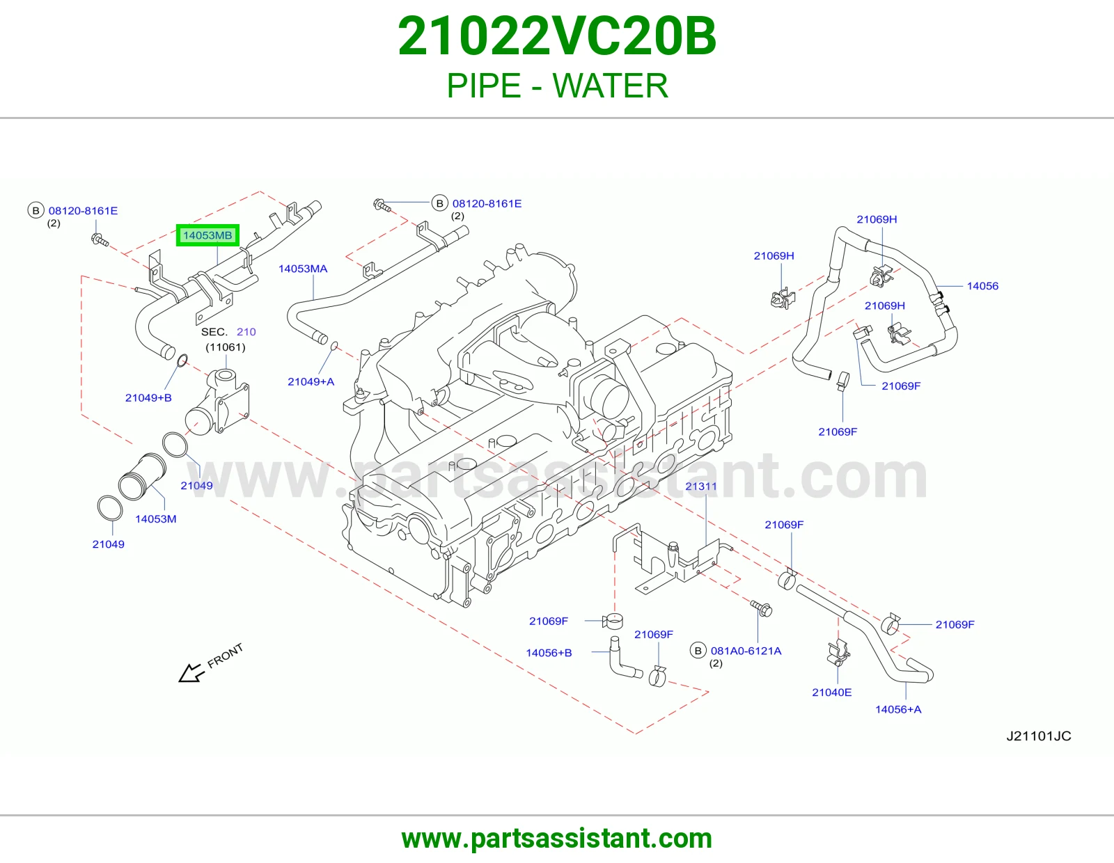 ماصوره ماء ثلاجه 21022VC20B