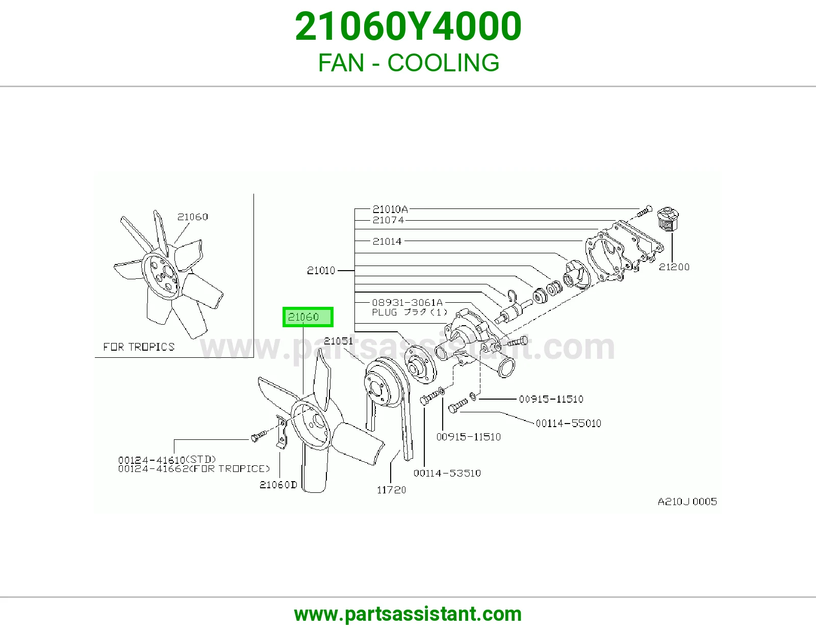مروحه تماتيك مكينه 21060Y4000