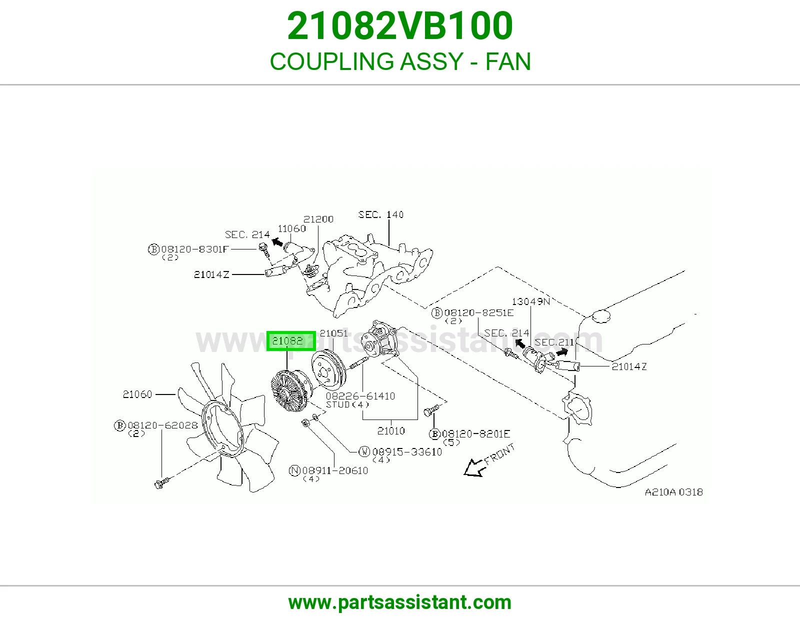 تماتيك كلتش مروحه مكينه 21082VB100