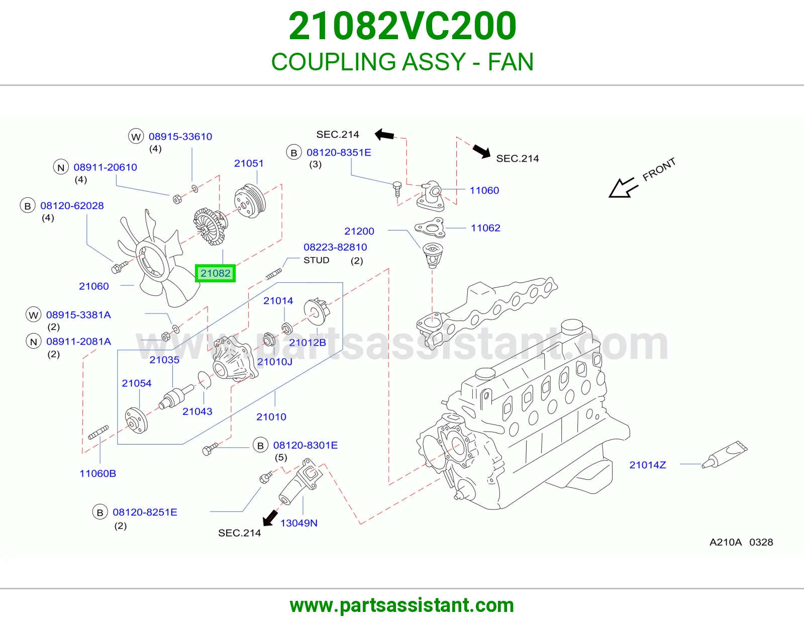 تماتيك كلتش مروحه مكينه 21082VC200