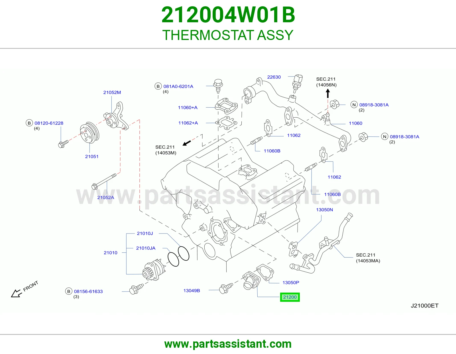 بلف حراره ماء 212004W01B