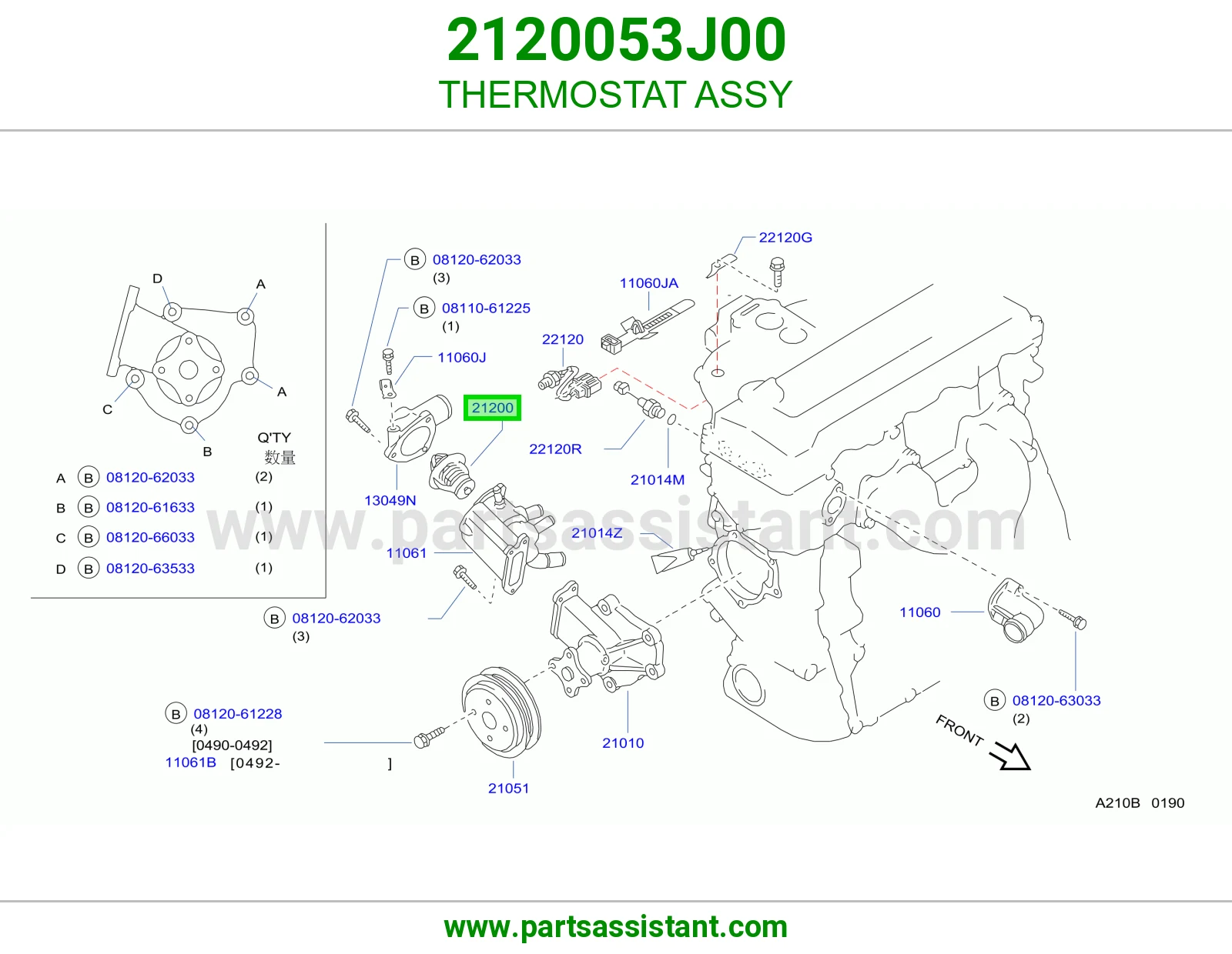 THERMOSTAT ASSY 2120053J00