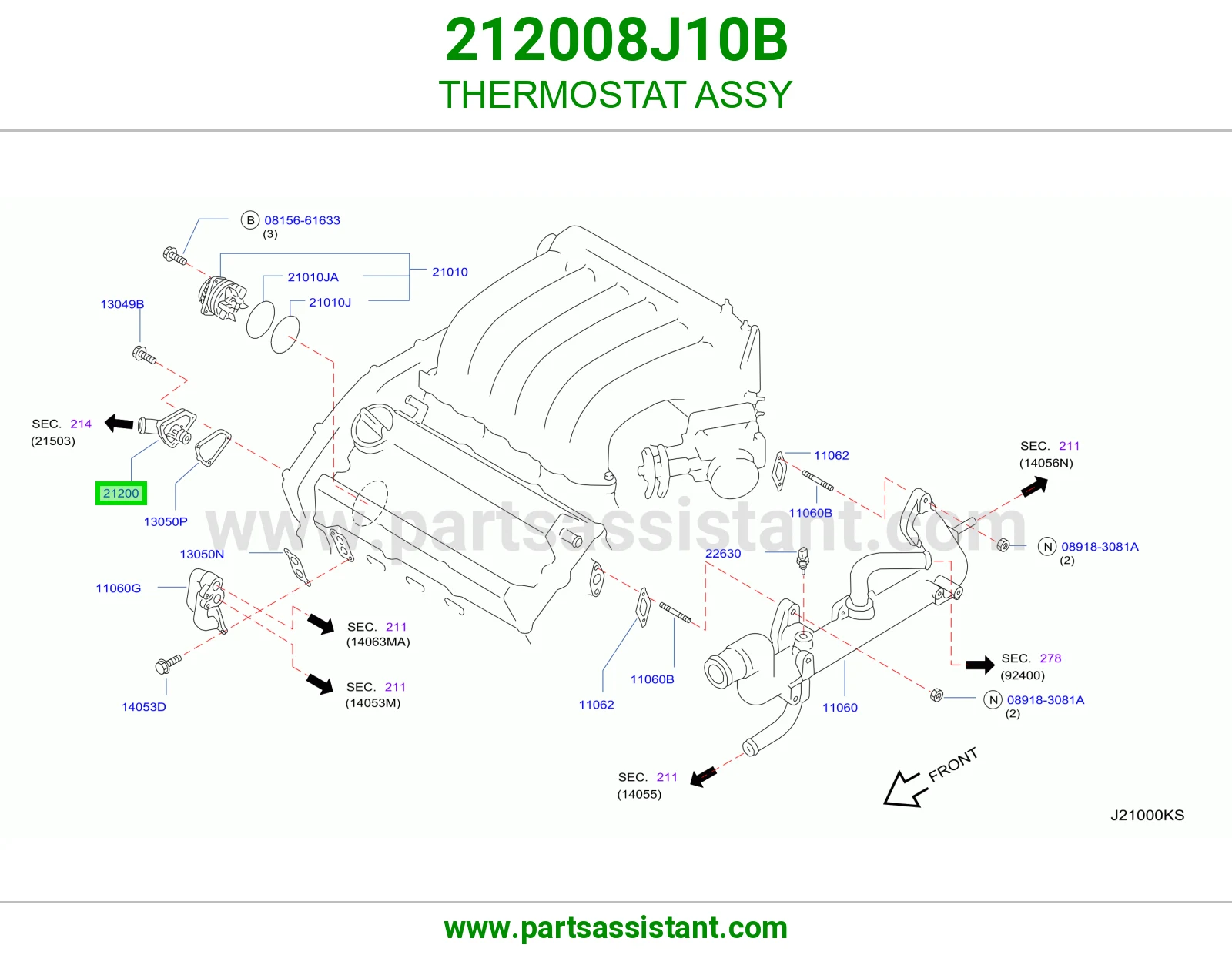 بلف حراره ماء 212008J10B