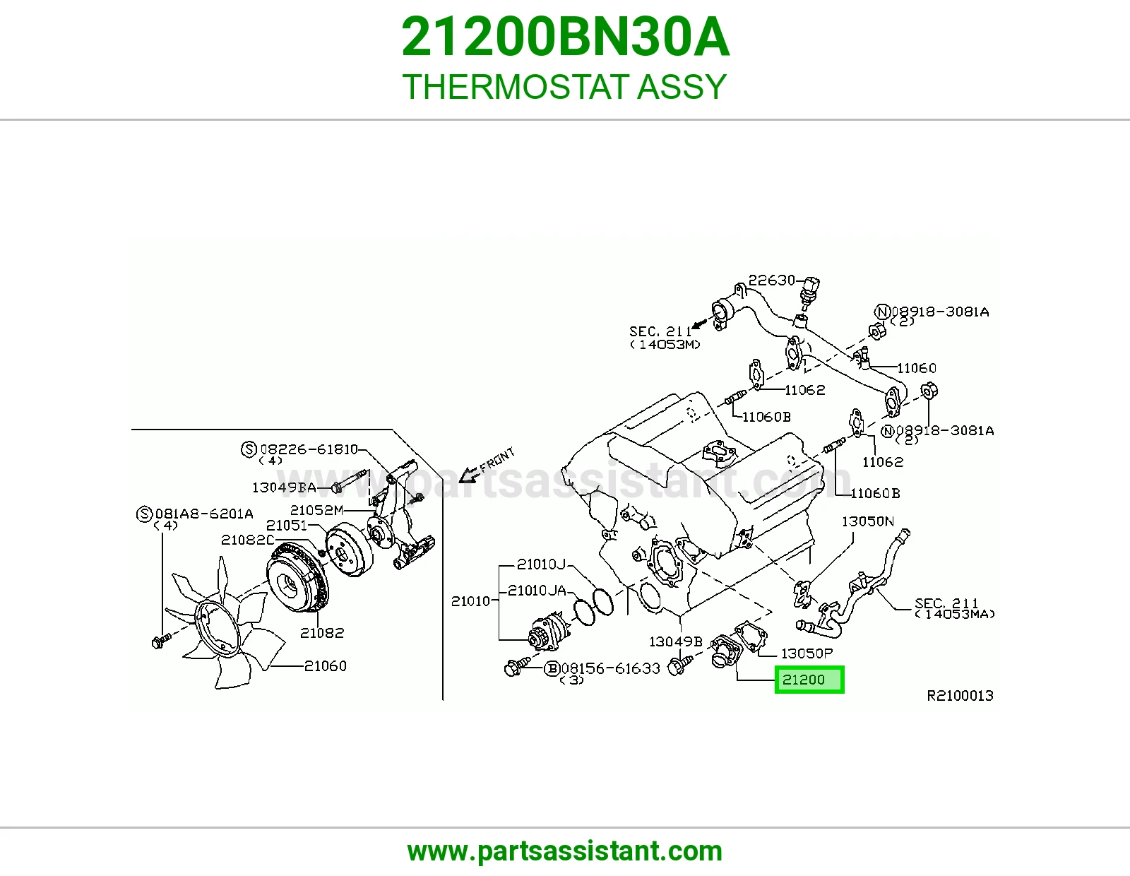 THERMOSTAT ASSY 21200BN30A