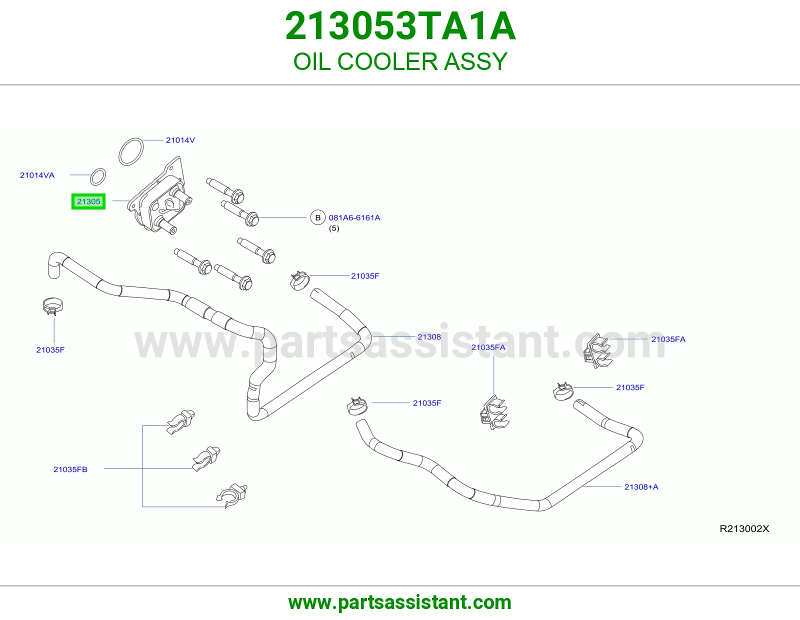 OIL COOLER ASSY 213053TA1A