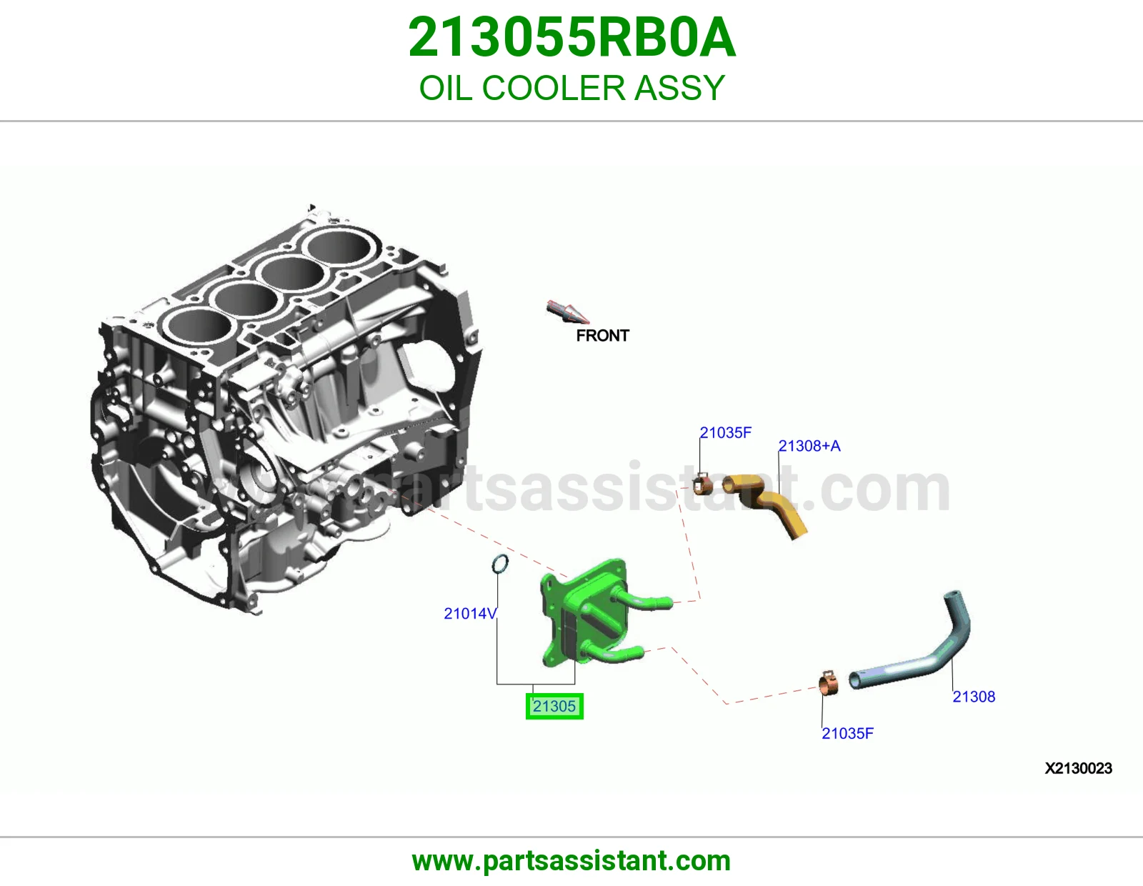 مبرد زيت مكينه 213055RB0A