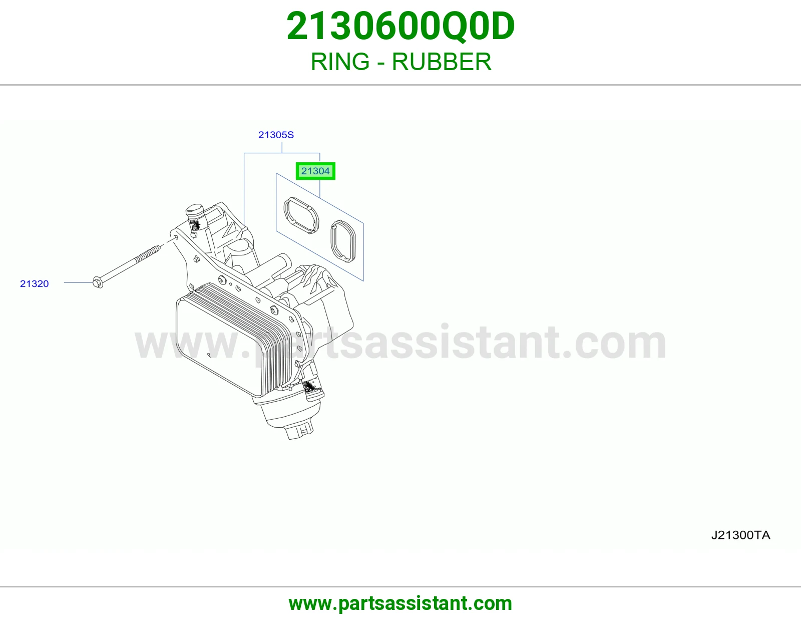 وجه مبرد زيت مكينه 2130600Q0D