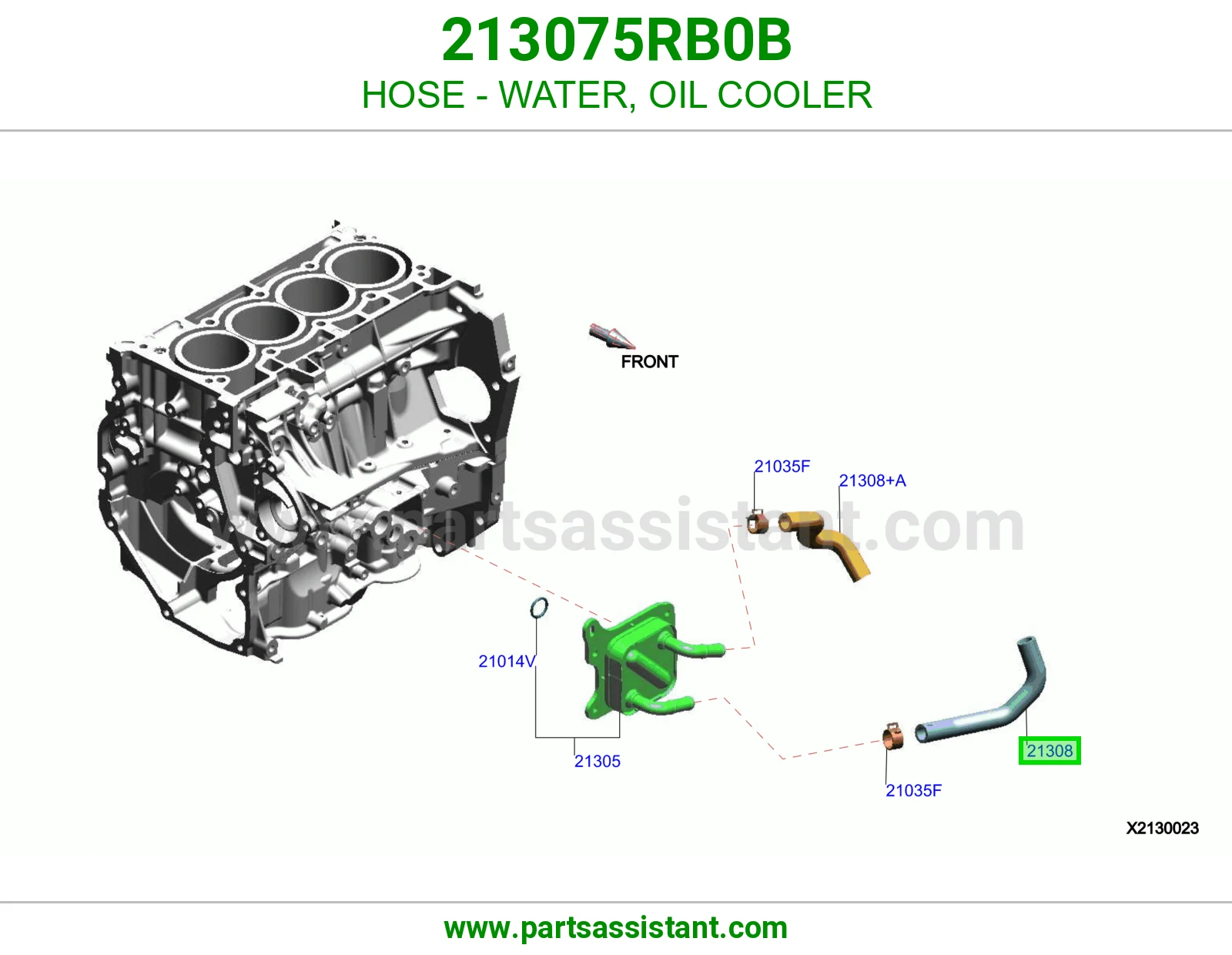 لي ماء مبرد زيت المكينه 213075RB0B