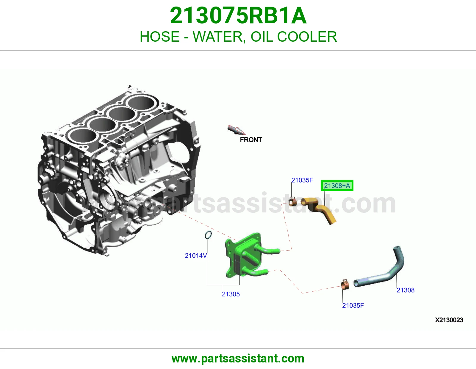 لي ماء مبرد زيت المكينه 213075RB1A