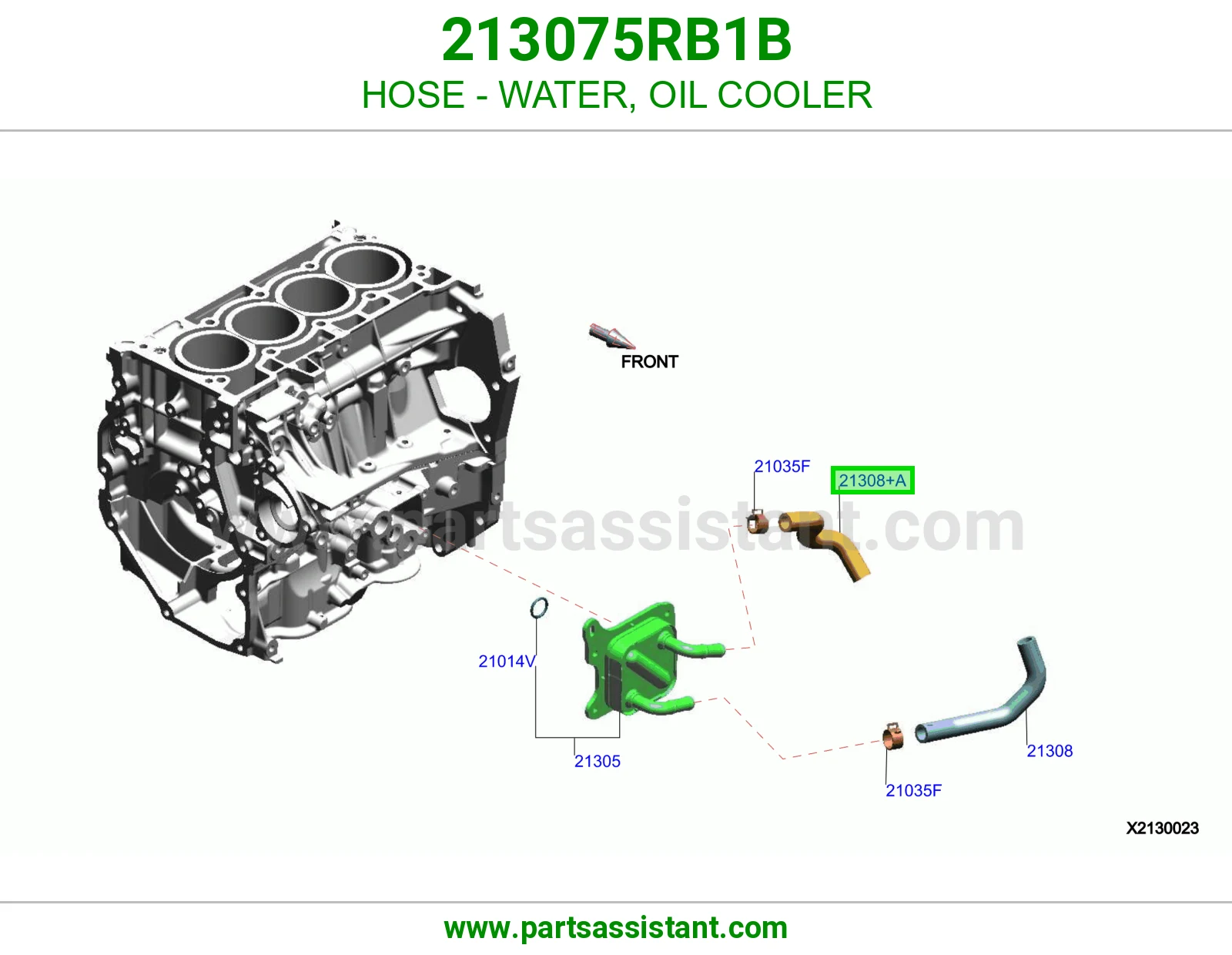 لي ماء مبرد زيت المكينه 213075RB1B