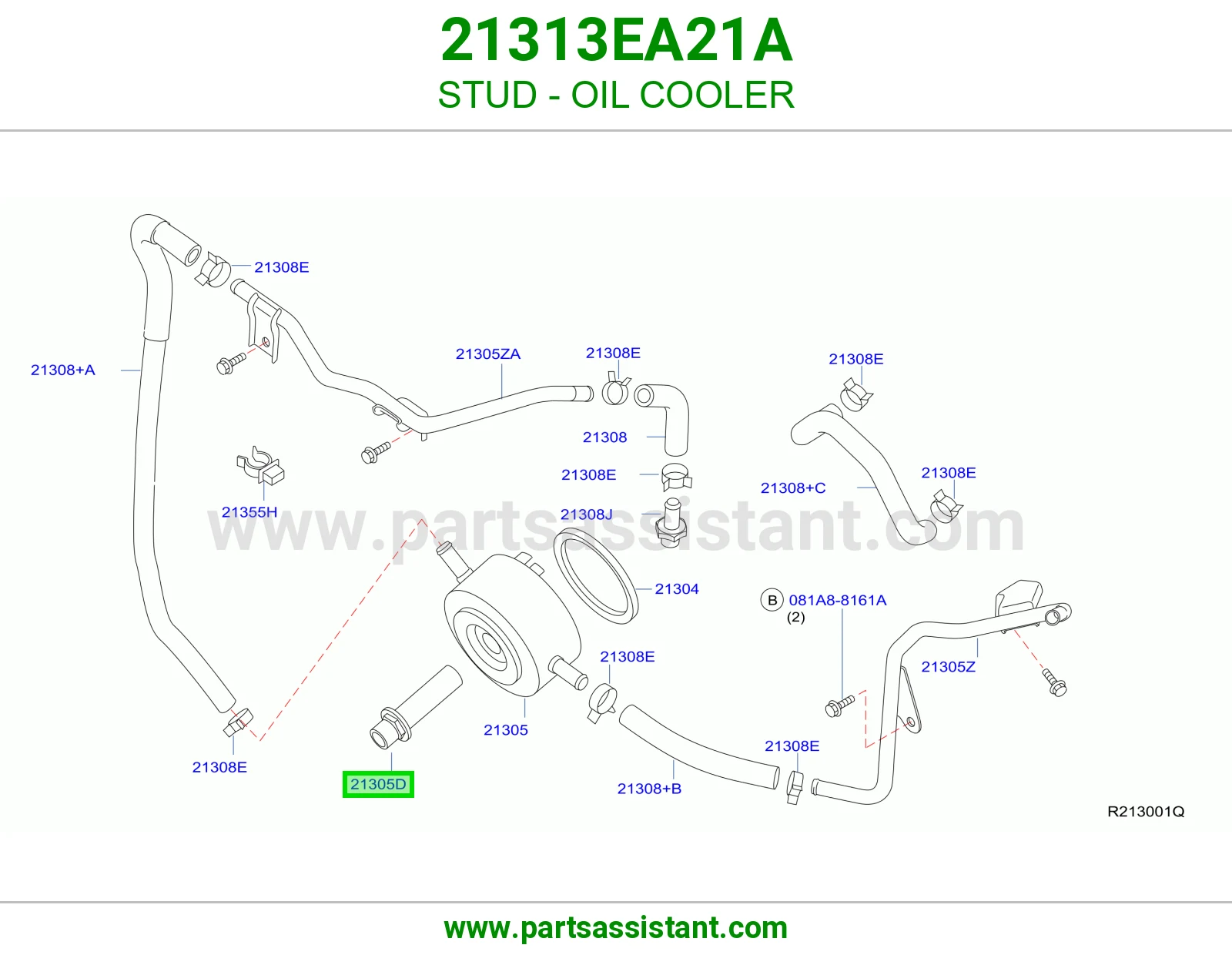 مسمار ستد مبرد زيت 21313EA21A