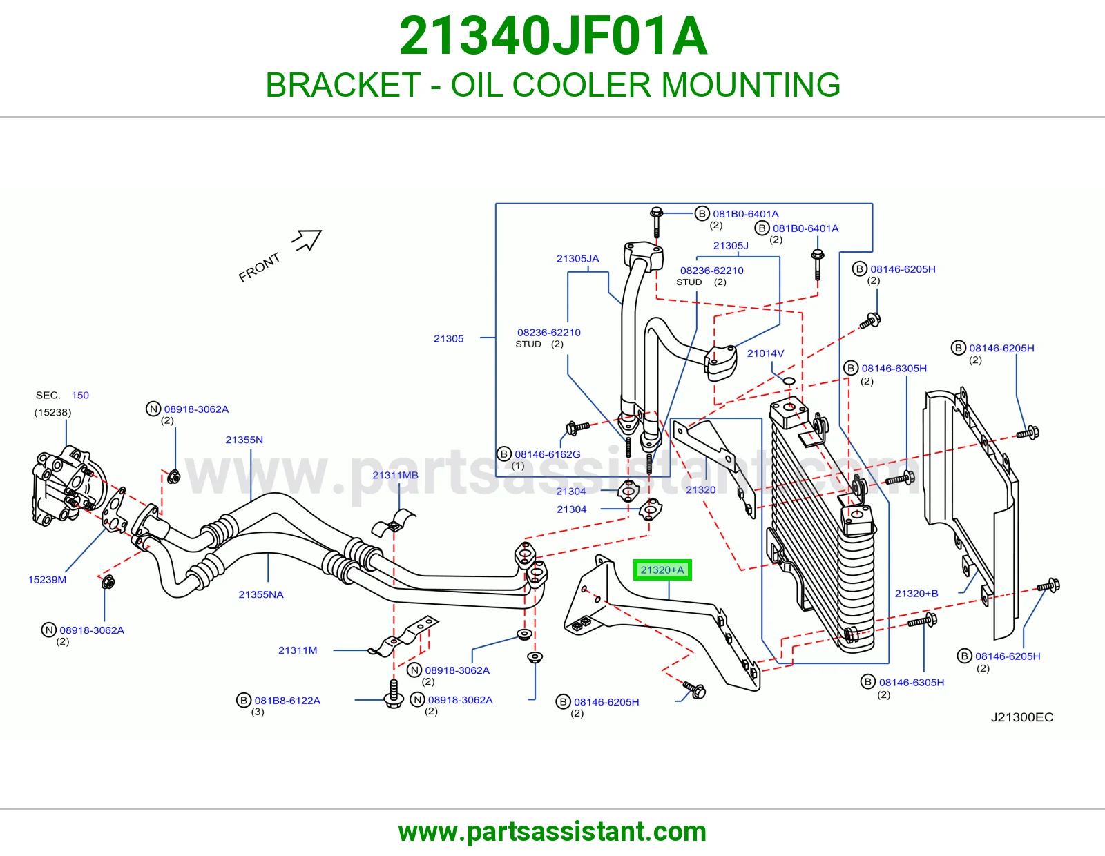 قاعدة رديتر زيت 21340JF01A