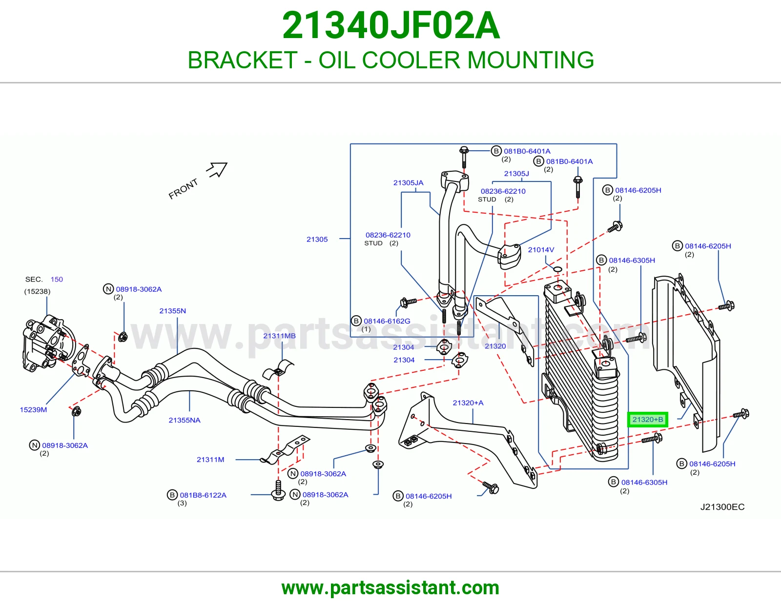 قاعدة رديتر زيت 21340JF02A