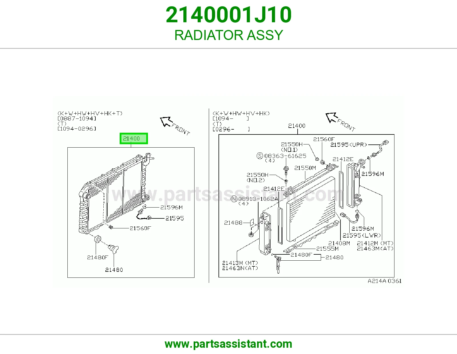 RADIATOR ASSY 2140001J10