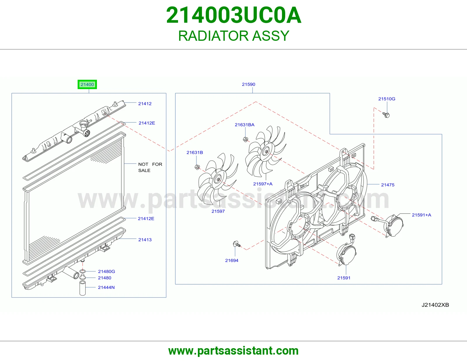 رديتر ماء مكينه 214003UC0A