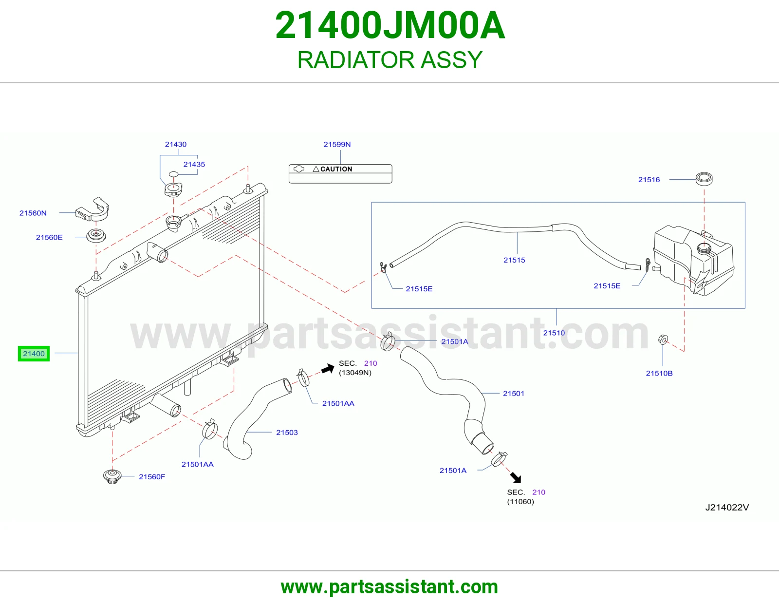 رديتر ماء مكينه 21400JM00A