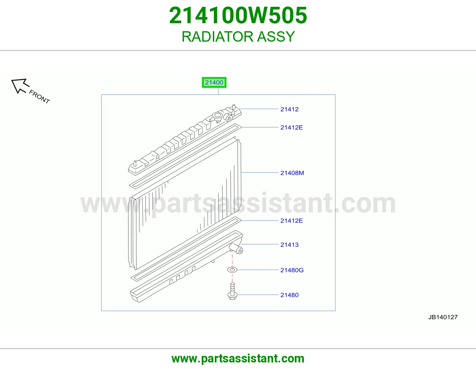 رديتر ماء مكينه 214100W505