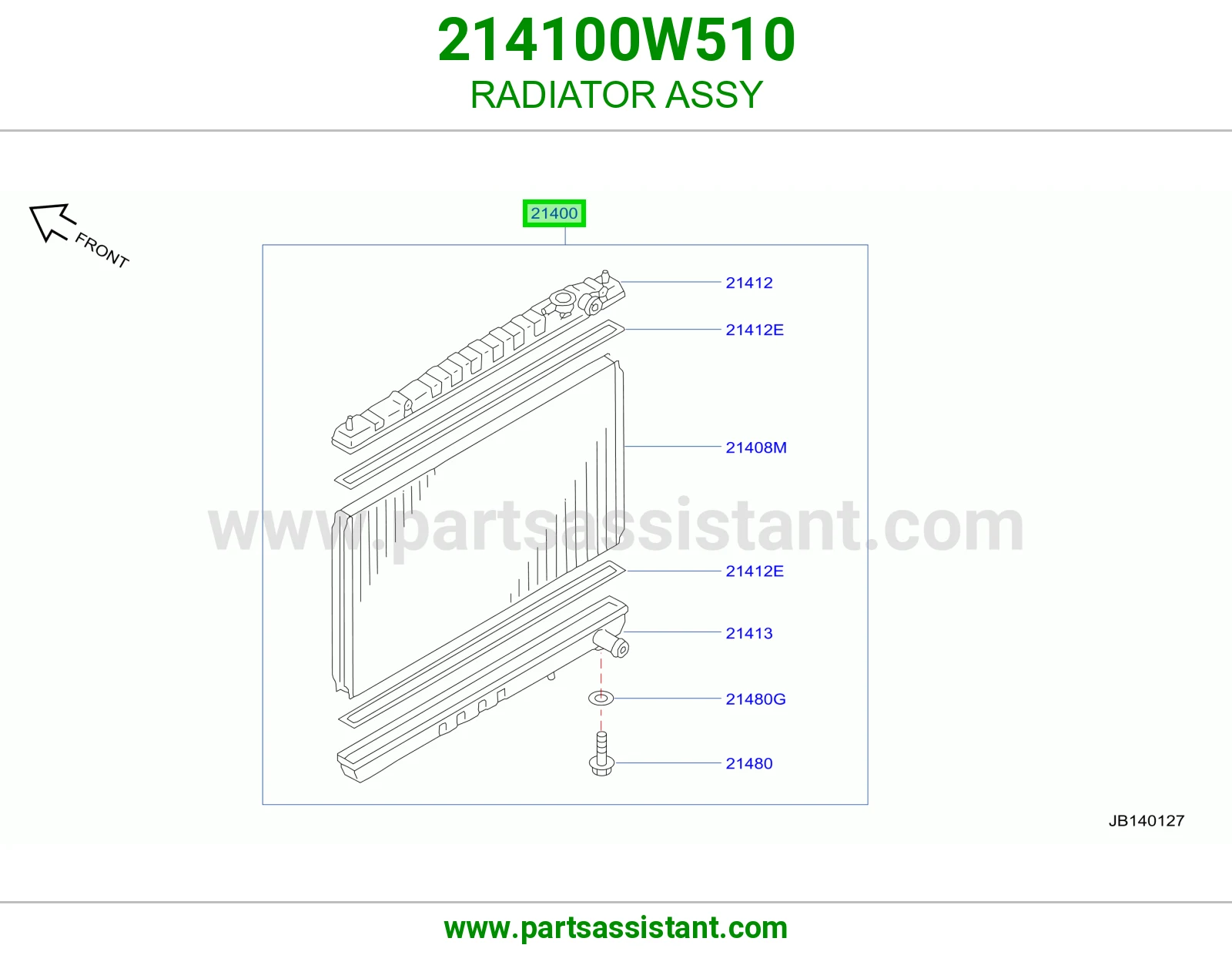 رديتر ماء مكينه 214100W510