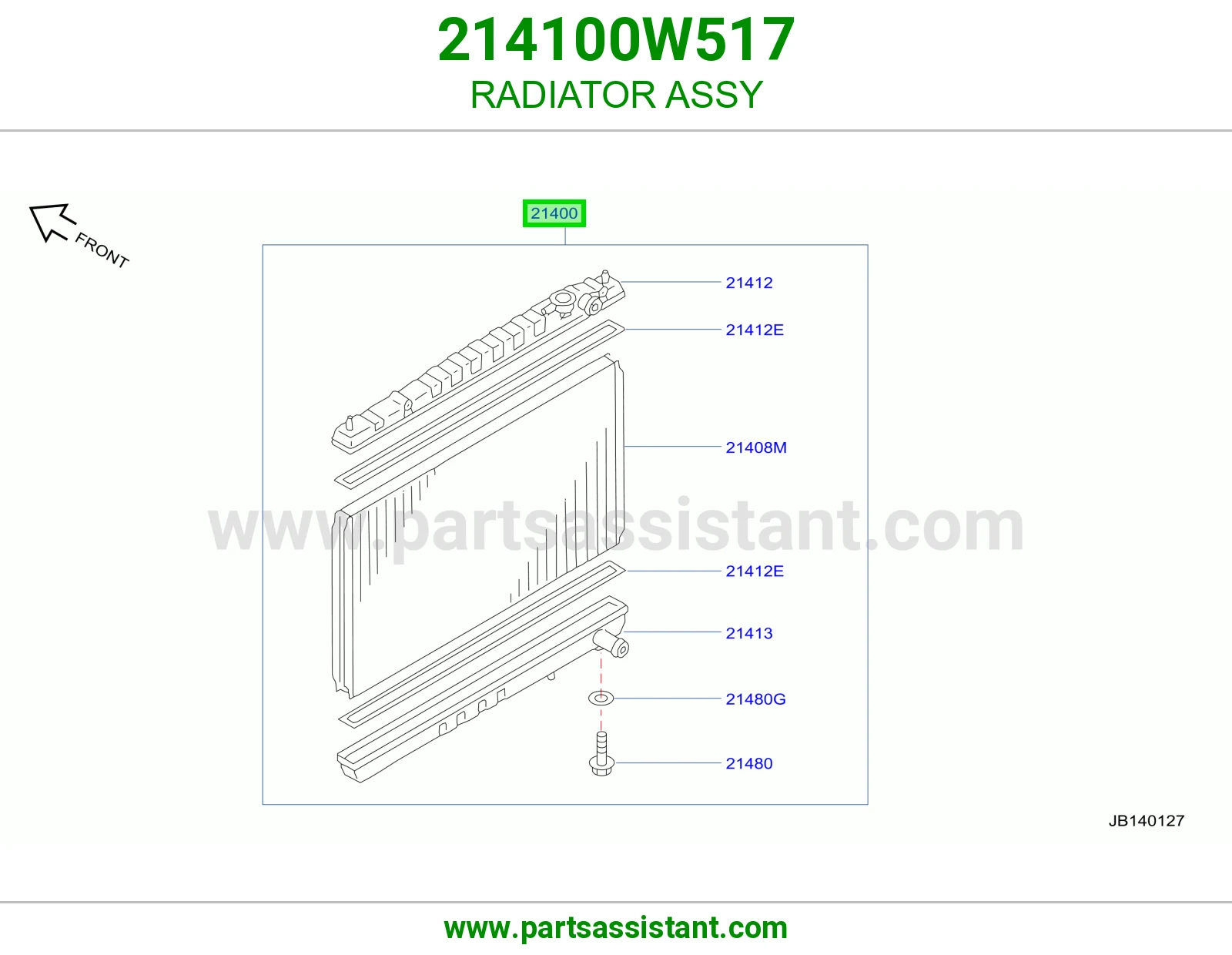 رديتر ماء مكينه 214100W517