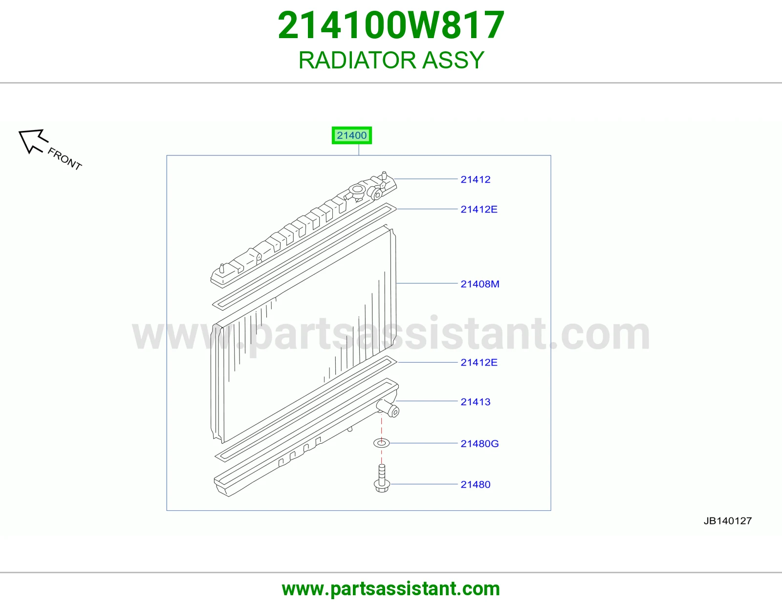 رديتر ماء مكينه 214100W817