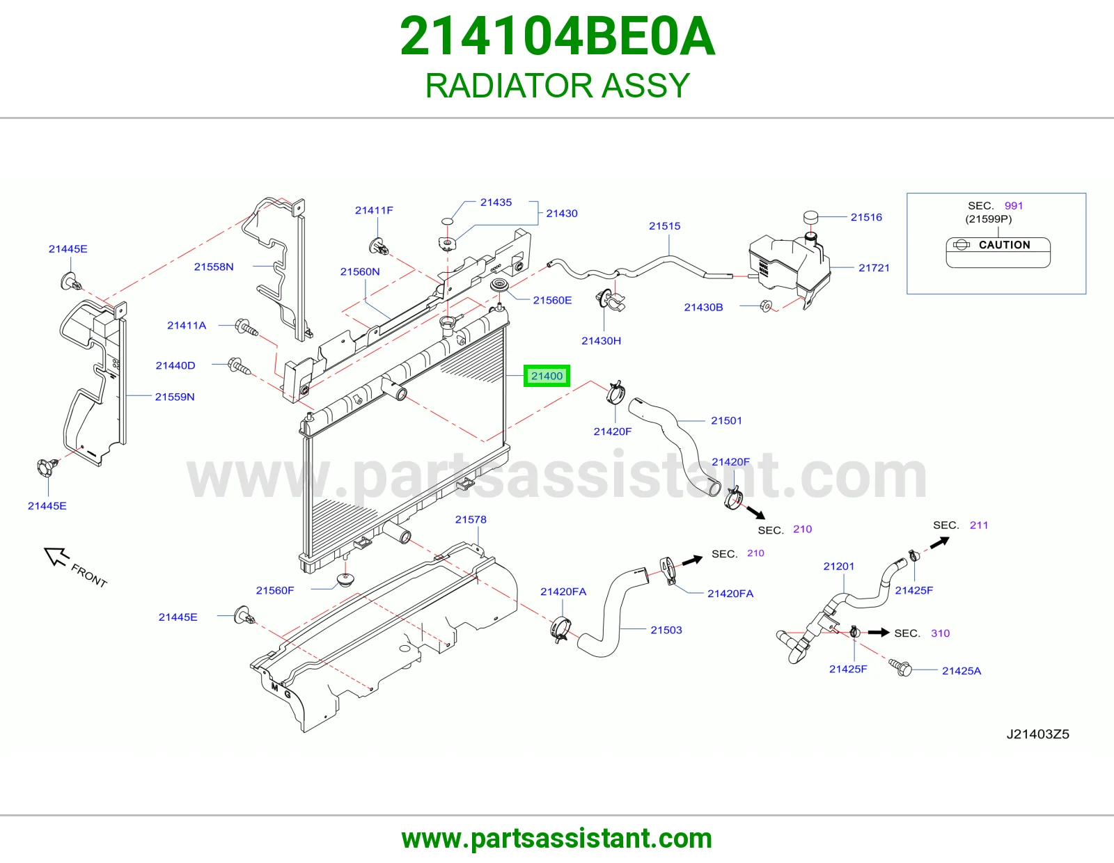 رديتر ماء مكينه 214104BE0A