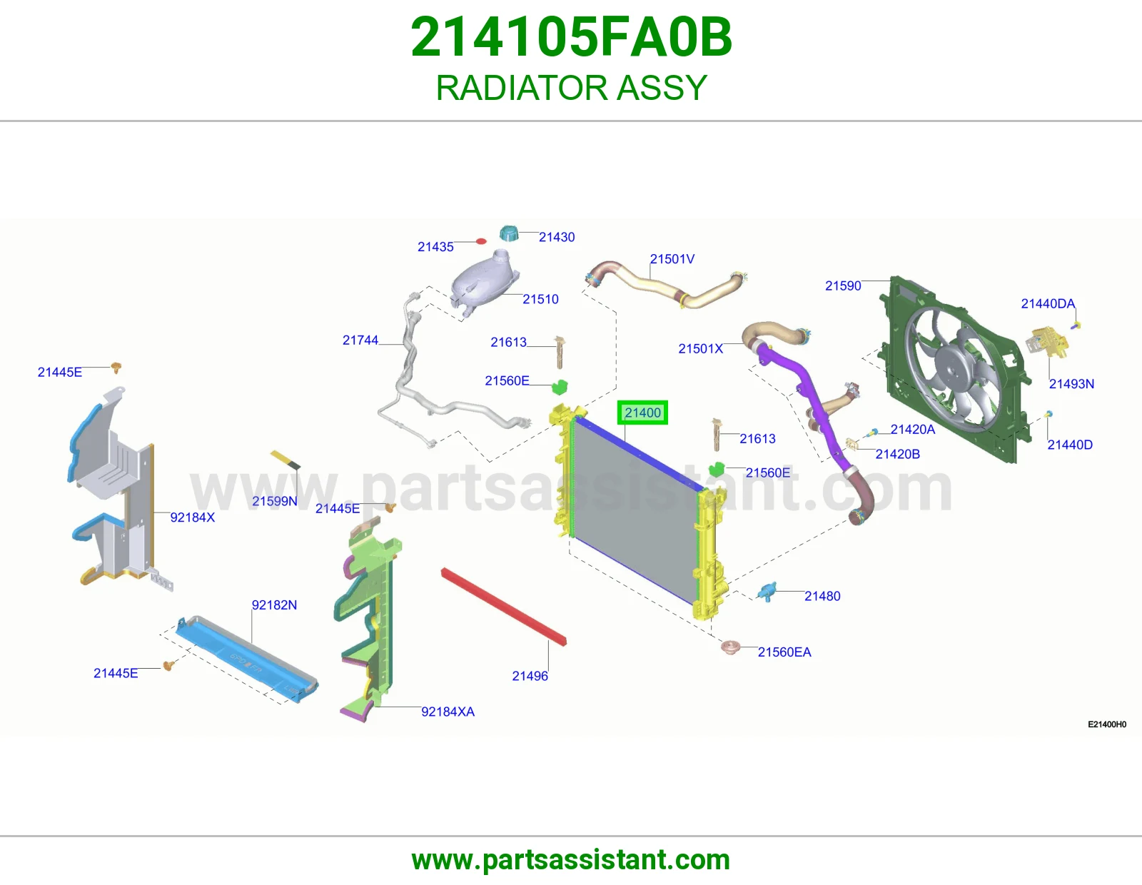 رديتر ماء مكينه 214105FA0B