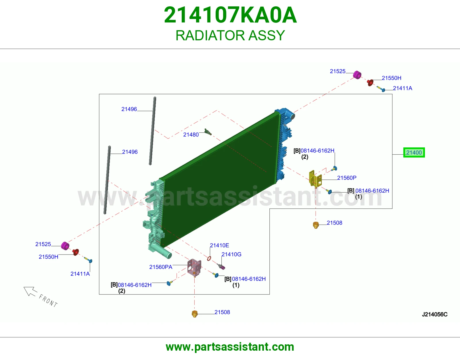 رديتر ماء مكينه 214107KA0A