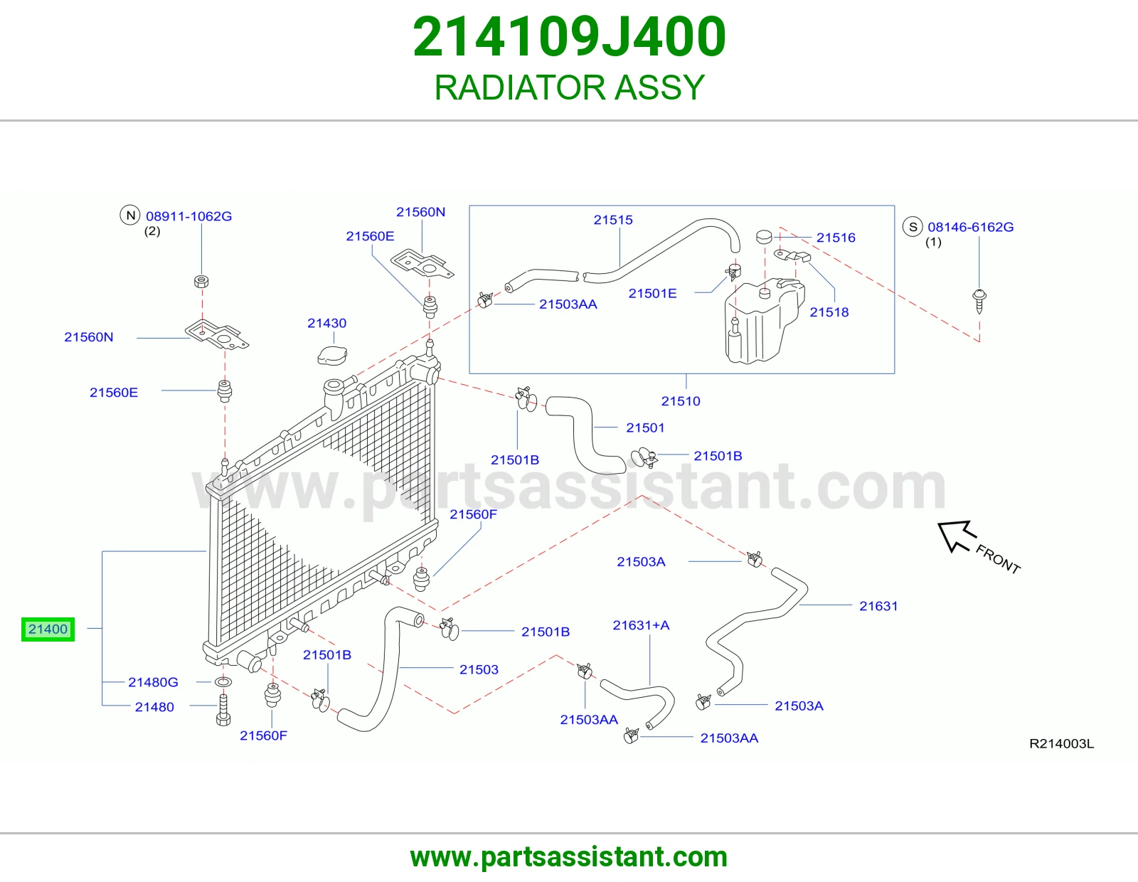 رديتر ماء مكينه 214109J400