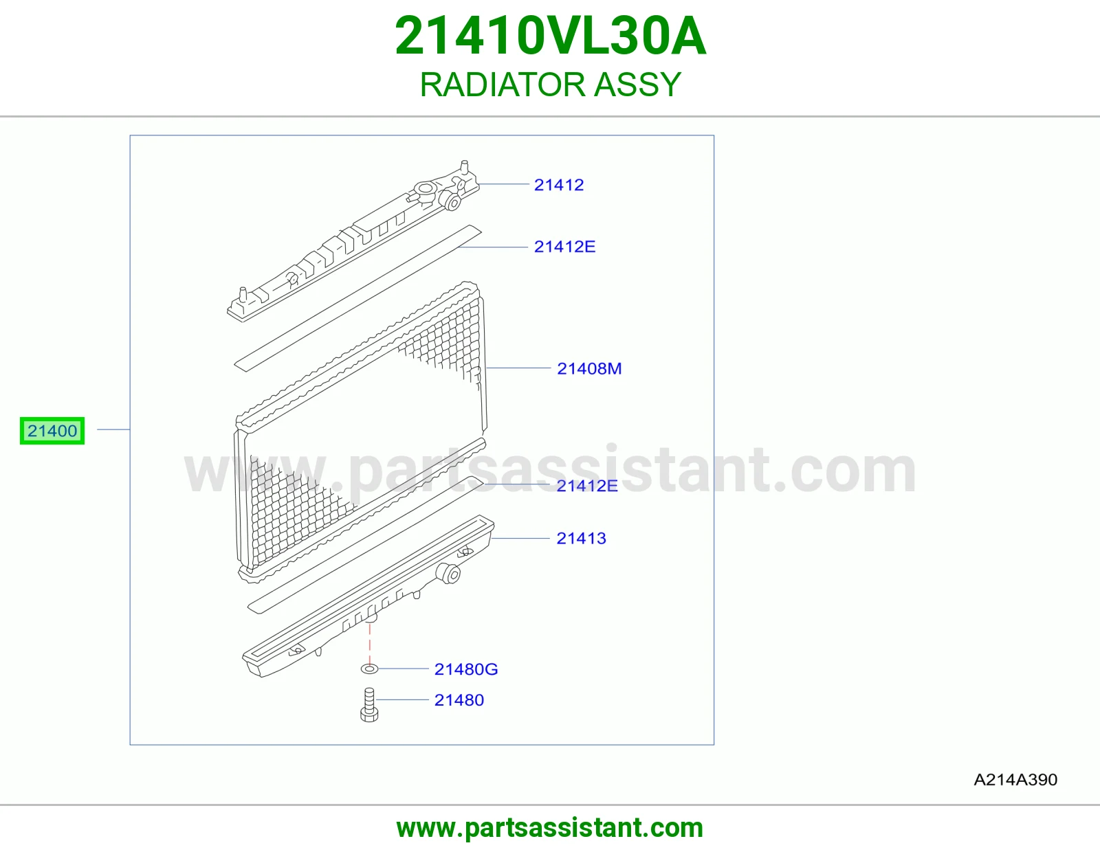 رديتر ماء مكينه 21410VL30A