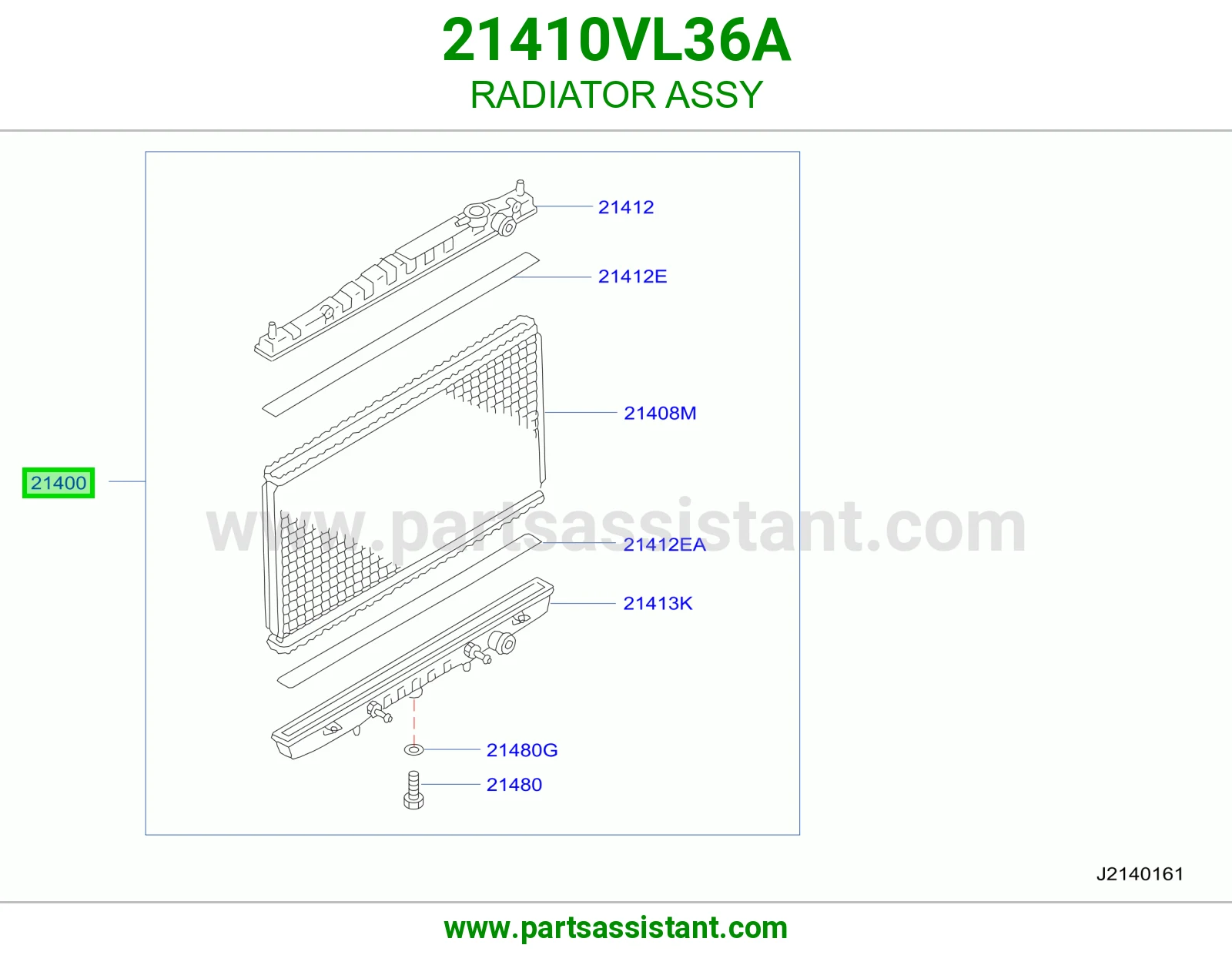 رديتر ماء مكينه 21410VL36A