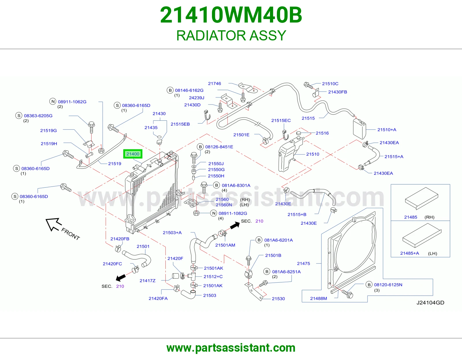 رديتر ماء مكينه 21410WM40B