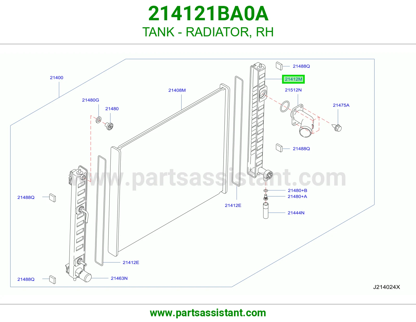 طبله رديتر ماء يمين 214121BA0A