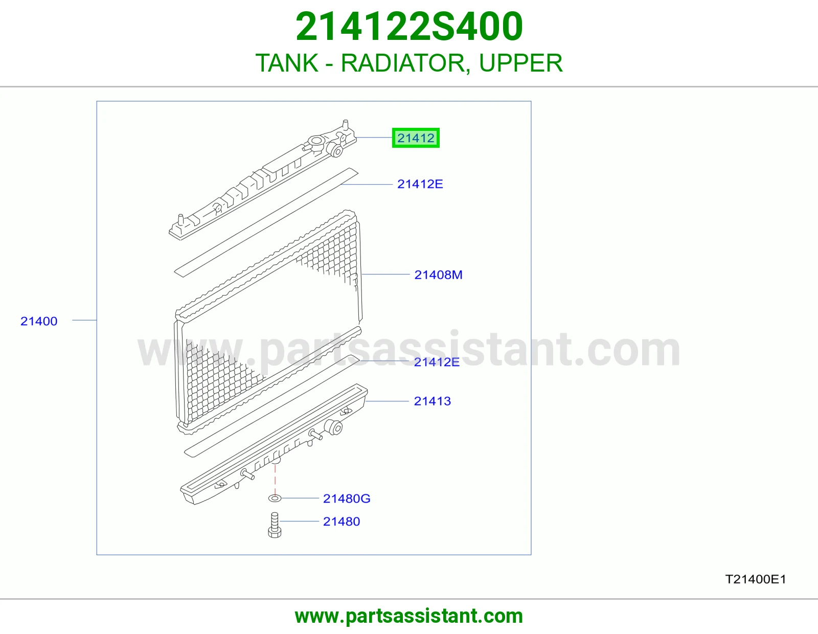 طبله رديتر ماء فوق 214122S400