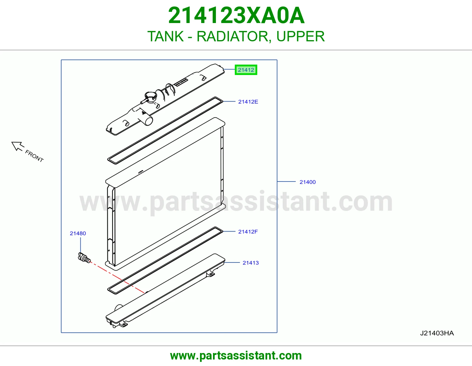 طبله رديتر ماء فوق 214123XA0A