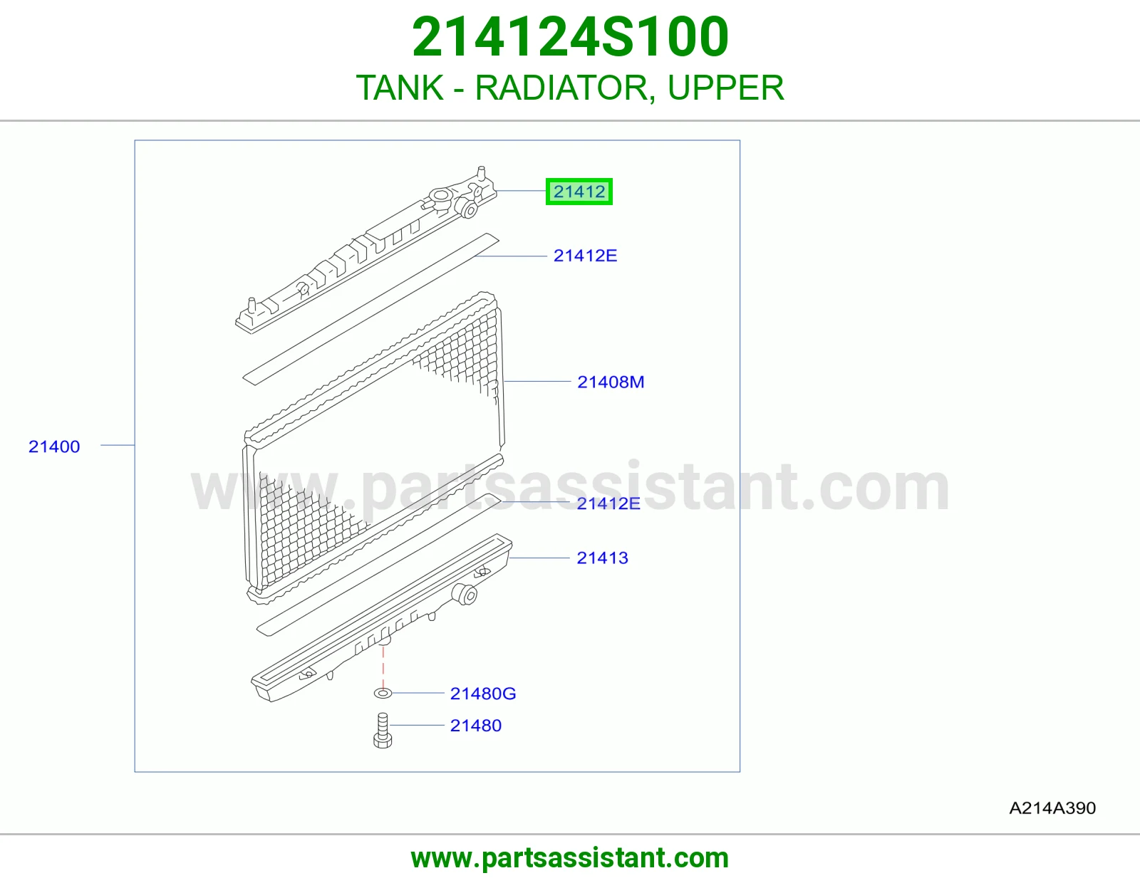 طبله رديتر ماء فوق 214124S100