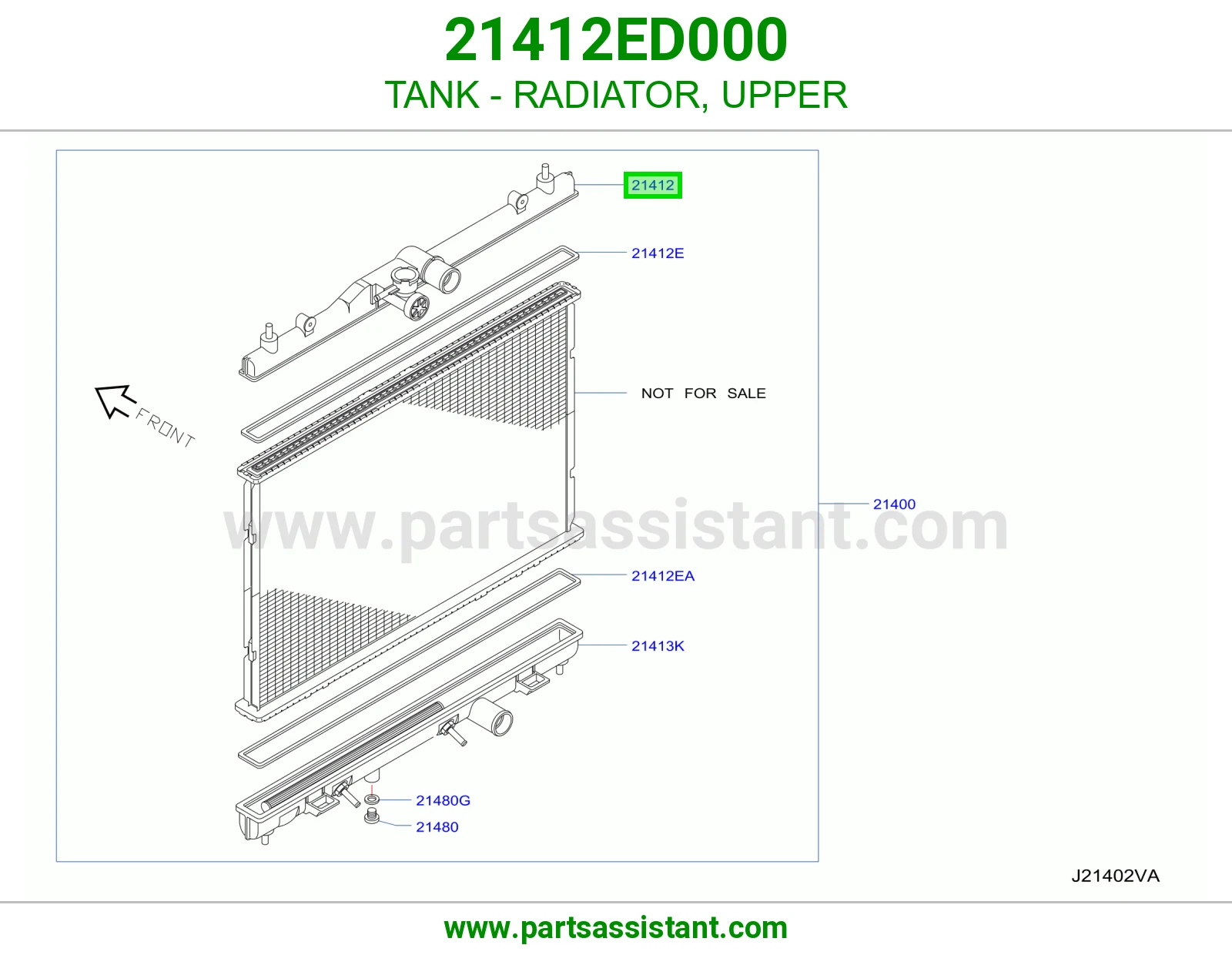 طبله رديتر ماء فوق 21412ED000