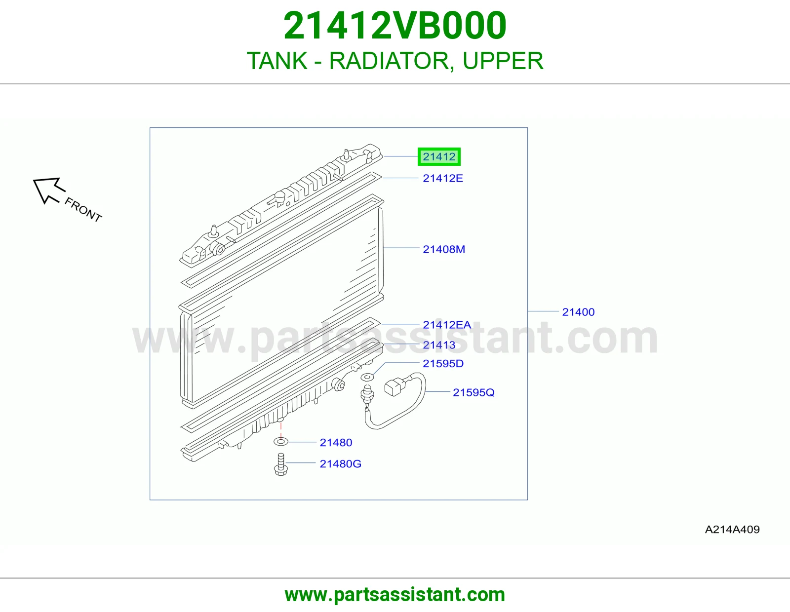 طبله رديتر ماء فوق 21412VB000