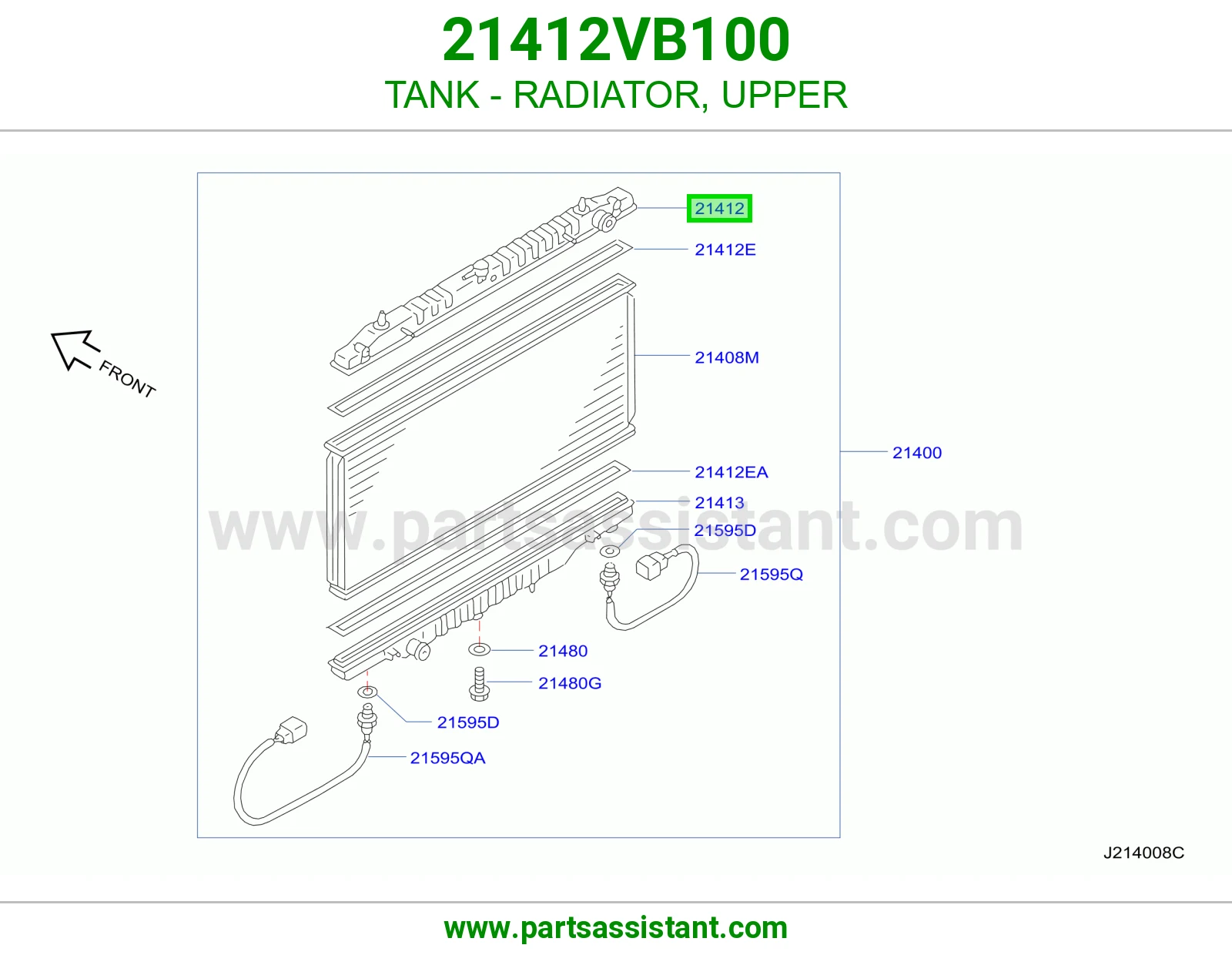 طبله رديتر ماء فوق 21412VB100
