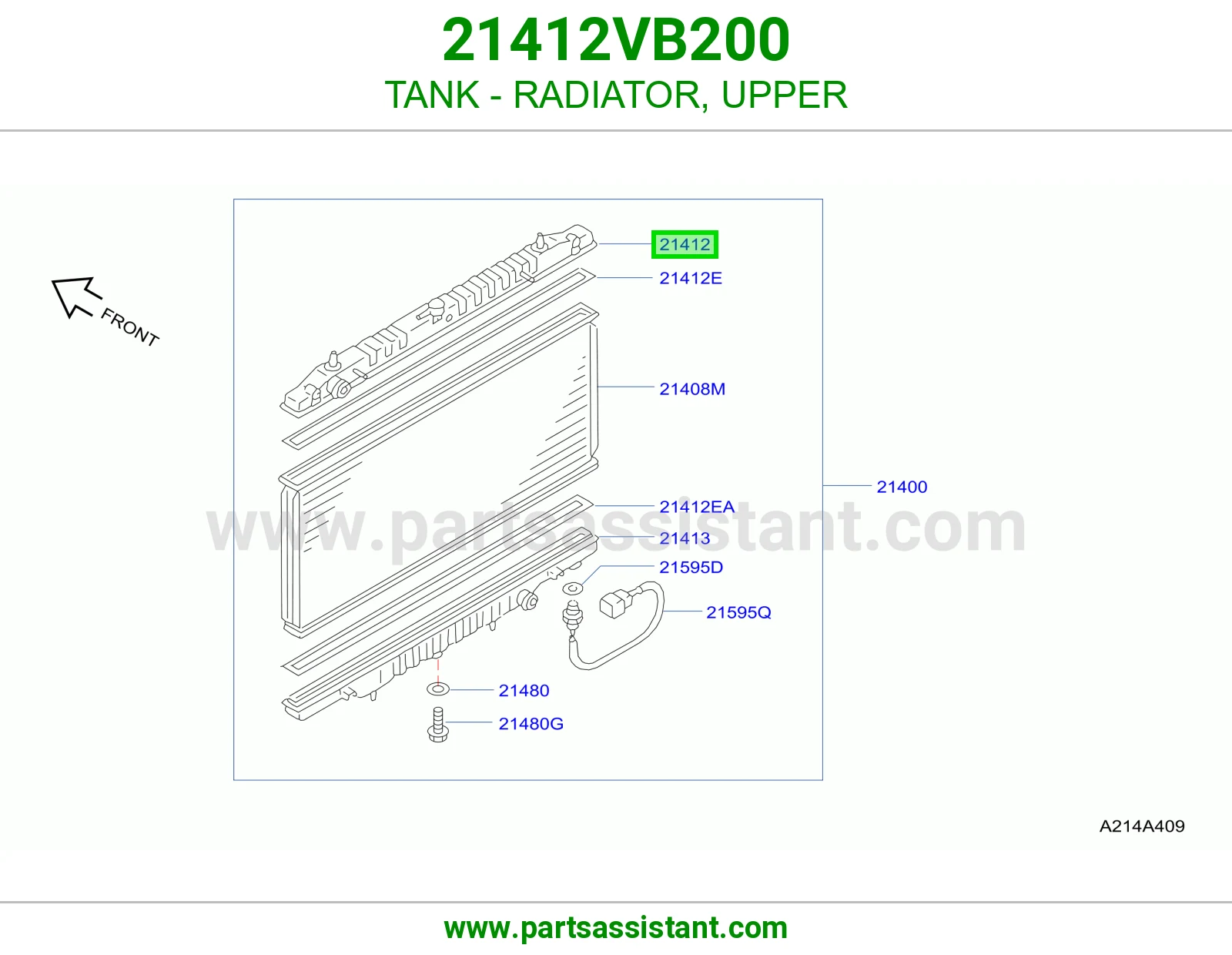 طبله رديتر ماء فوق 21412VB200