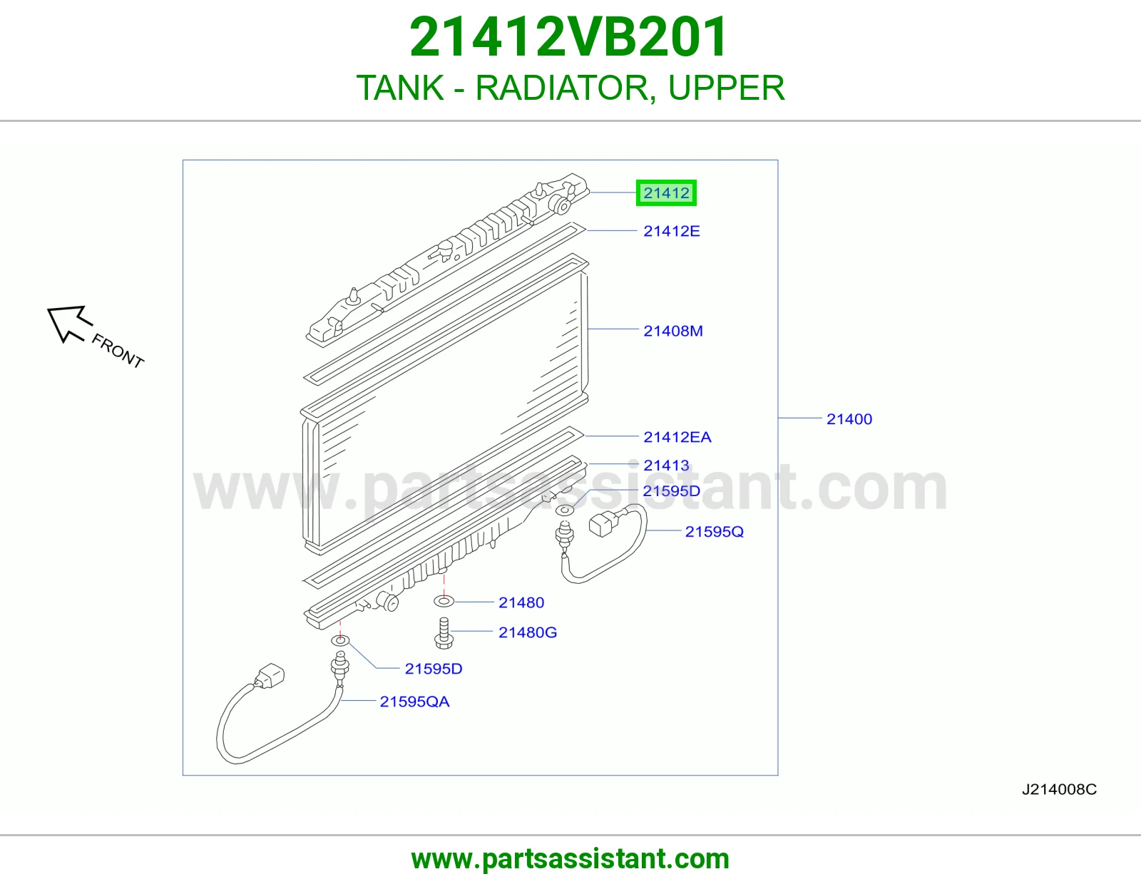 طبله رديتر ماء فوق 21412VB201